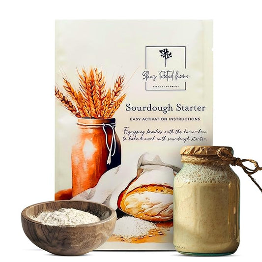 Shes Rooted Home Sourdough Starter Culture | Artisan Style Live Active Starter For Baking Sourdough