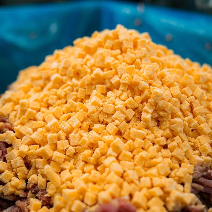 Bearded Butchers High-Temp Cheddar & Pepper Jack Cheese, Pack of 2 (2.5 lb Bags Each) ??5 lbs