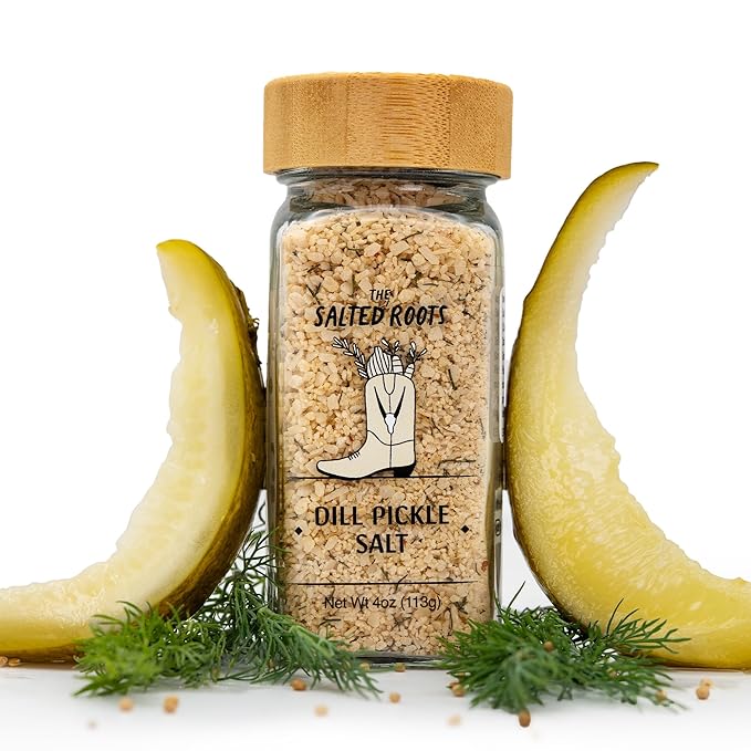 The Salted Roots - Dill Pickle Salt - Vodka-Infused with Fresh Dill, Vinegar & Pickling Spices