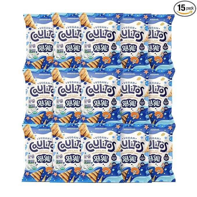 Caulitos ??15 Pack | Lentil, Rice & Cauliflower Chips | Organic, Gluten-Free, Non-GMO, Kosher