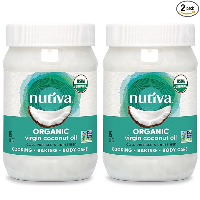 Nutiva Organic, Cold-Pressed, Unrefined, Virgin Coconut Oil from Fresh, non-GMO, Sustainably Farmed