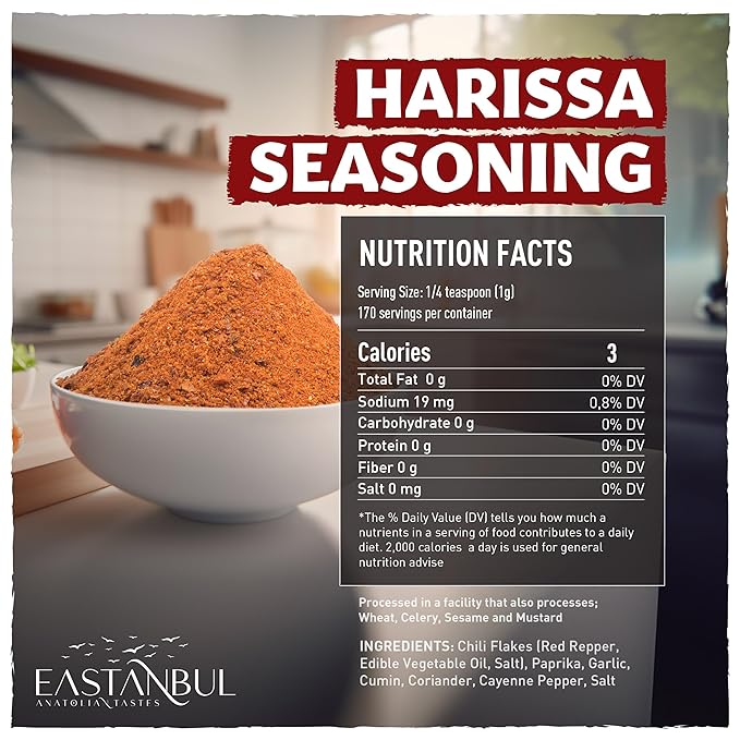 Eastanbul Harissa Seasoning, 6oz, Harissa, Asian Spices and Seasonings, Perfect Spice Blend with