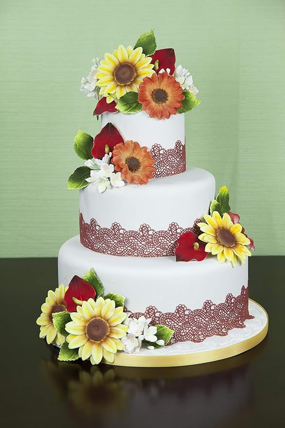 Global Sugar Art Sunflower Sugar Cake Flowers, 9 Count by Chef Alan Tetreault