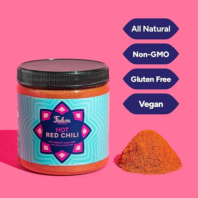 Fadwa Masala Hot Red Chili Powder - 4.5 oz Jar, Authentic Desi Spices for Pakistani & Indian