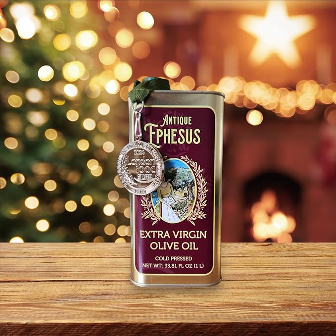 Extra Virgin Olive Oil Cold Pressed - London Award-Winning - 33.81 Fluid Ounce,Antique Ephesus