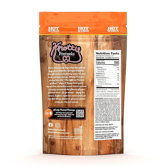 Knotty Pretzels ?쏷he Official Pretzel of Beer??7.5 oz Individual Seasoned Pretzels in Resealable