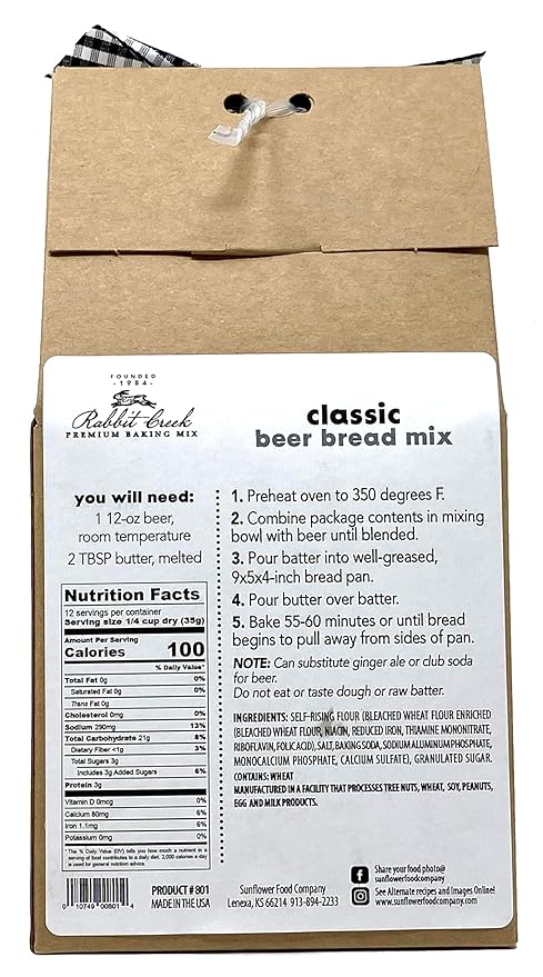 Rabbit Creek Beer Bread Mix Variety Pack of 2 ??Classic Beer Bread and Italian Herb Beer Bread Mix