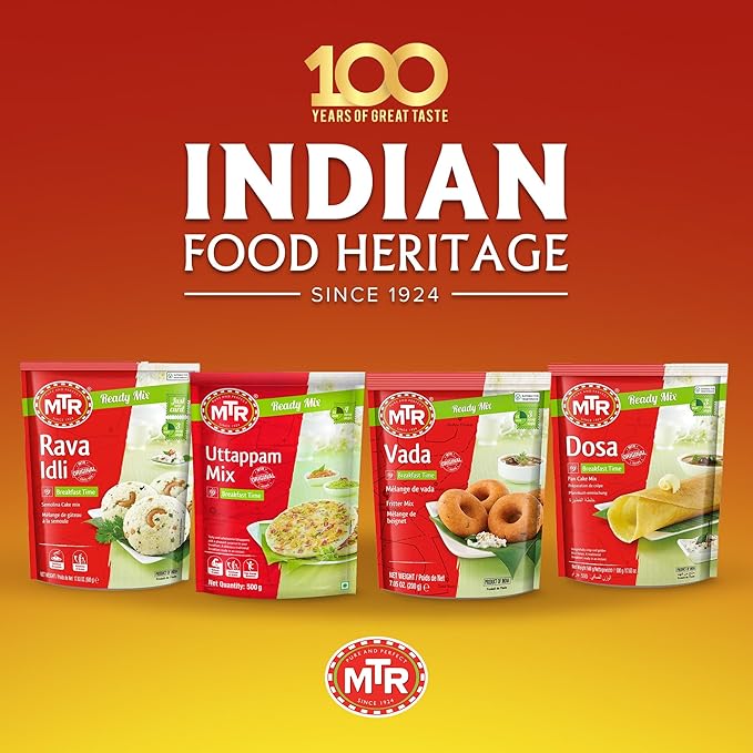 MTR Instant Assorted Mix - Ready to Cook Authentic Indian Breakfast, Lunch, Dinner & Snack Meal
