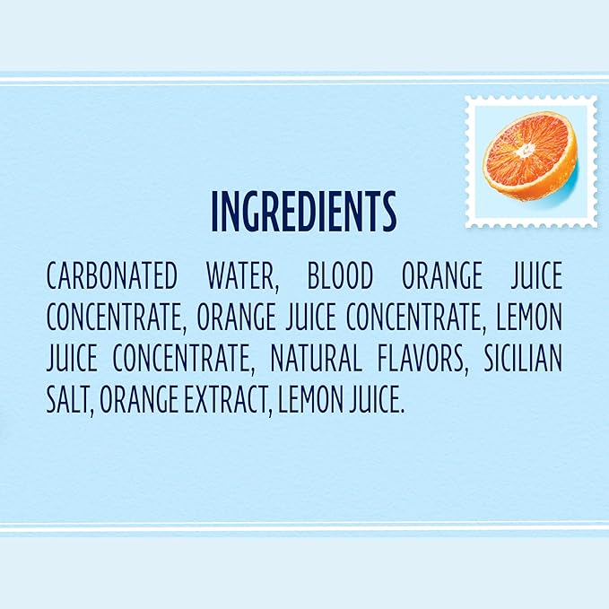 Sanpellegrino CIAO Blood Orange Sparkling Water, Low-Calorie Italian Sparkling Water with Real