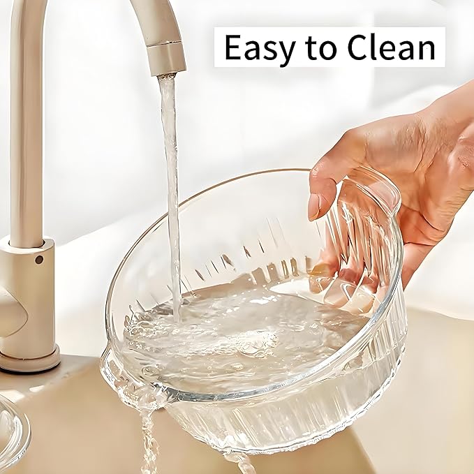 Round Glass Casserole Baking Dish With Lid, Borosilicate Glass, 1.6QT Small Glass Casserole Dish