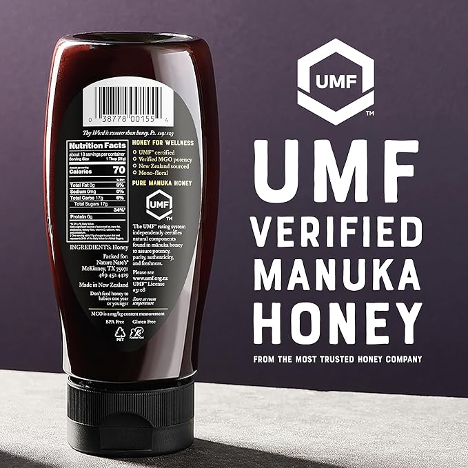 Nate's Pure Manuka Honey, Gold Edition | Sourced & Packed in New Zealand | MGO 830+ UMF Certified