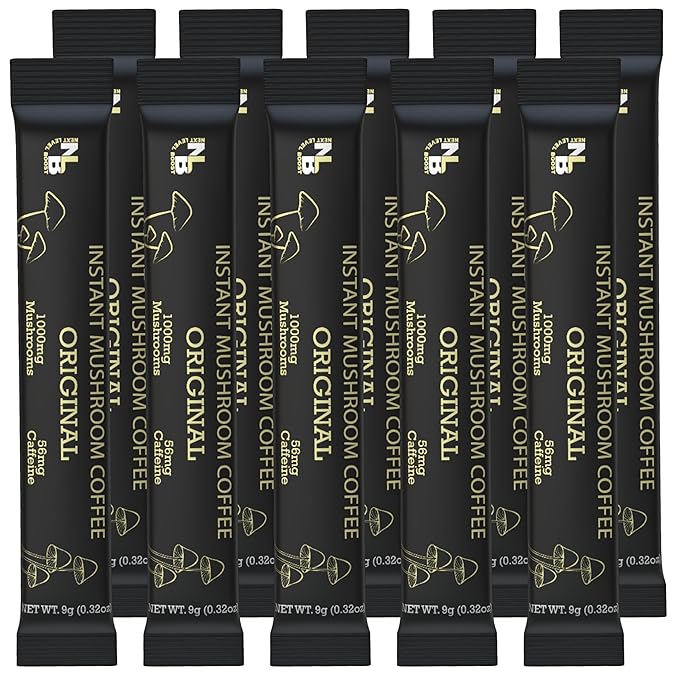 Original Organic mushroom Instant Coffee - 10 x 9g Packets - Healthy Coffee alternative and