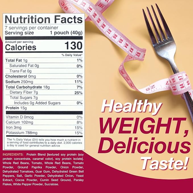 ProtiDIET High Protein Chili Mix - Gluten free, Low Fat, Flavorful Soy Protein Meal, Quick and