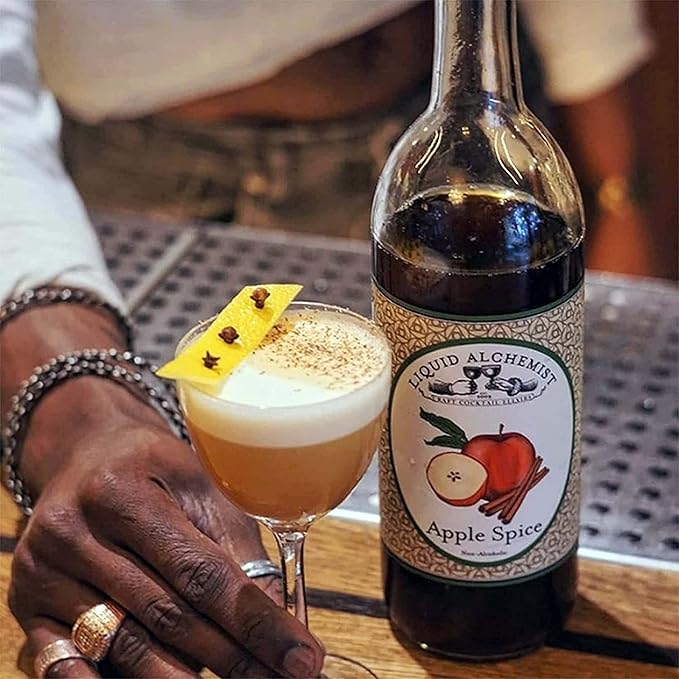 Liquid Alchemist Apple Spice Syrup for Cocktails - Real Ingredients Make our Apple Syrup for Drinks