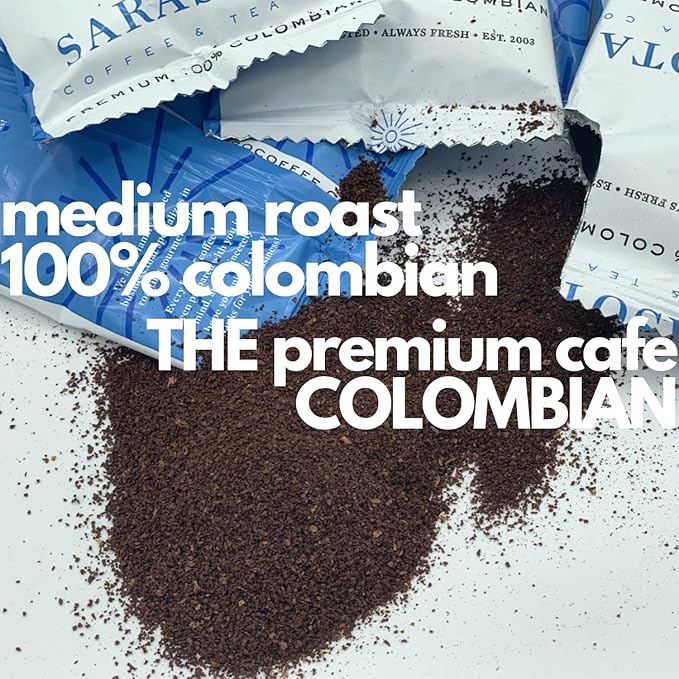 Sarasota Coffee Ground Packets | Gourmet Colombian Medium Roast Ground Coffee Packs | Columbian |