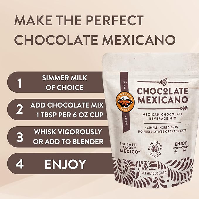 Mexican Hot Chocolate, 10 Ounce (Pack of 2), Authentic Mexican Style Hot Chocolate Mix with Organic