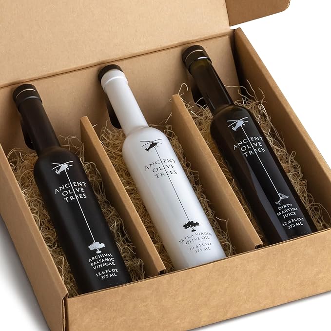 ANCIENT OLIVE TREES - Balsamic Vinegar with Extra Virgin California Olive Oil and Dirty Martini