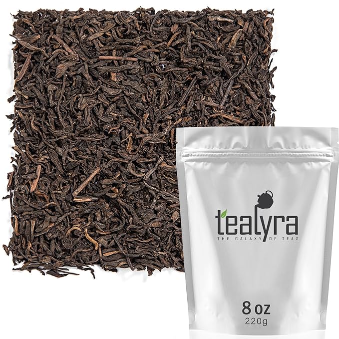 Tealyra - Ripe Pu'erh Tea - 5 Years Aged Loose Leaf - Caffeine Level High - 100% Naturally