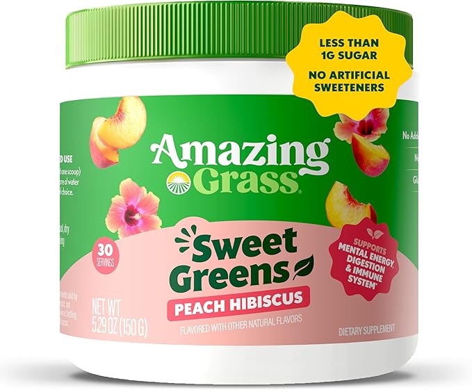 Amazing Grass Sweet Greens and Superfoods Powder for Digestive Health, Greens Powder, Digestive
