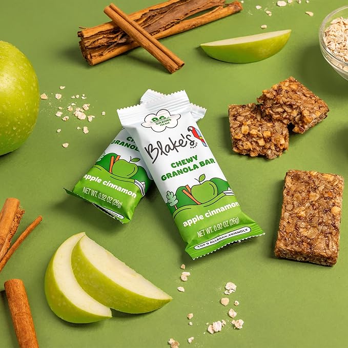 Blake’s Seed Based Chewy Granola Bars — Apple Cinnamon (24 Count), Vegan, Gluten Free, Nut Free &
