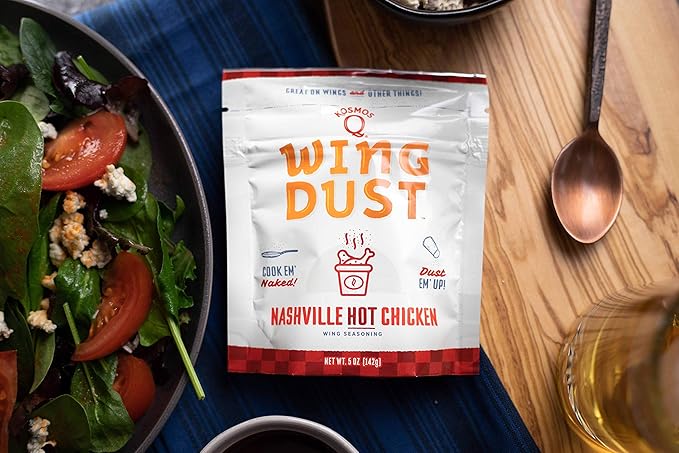 Kosmos Q Nashville Hot Chicken Seasoning Wing Dust, Savory & Spicy Chicken Seasoning For Wings