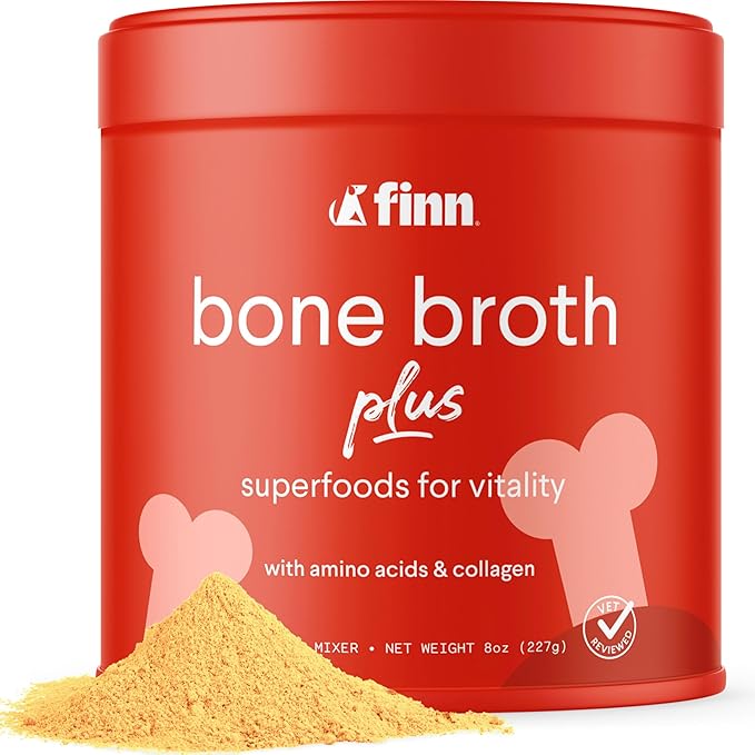Finn Bone Broth Plus for Dogs | Joint & Mobility Topper Packed with Collagen & Amino Acids | Only 6