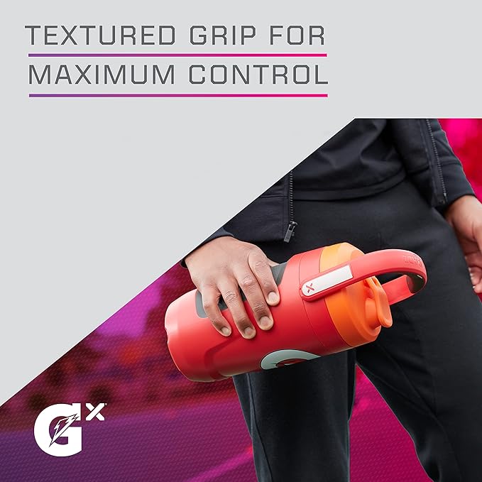 Gatorade Gx Performance Jug, 64oz, Leakproof, Non Slip Grip, Great for Athletes, Neon Yellow