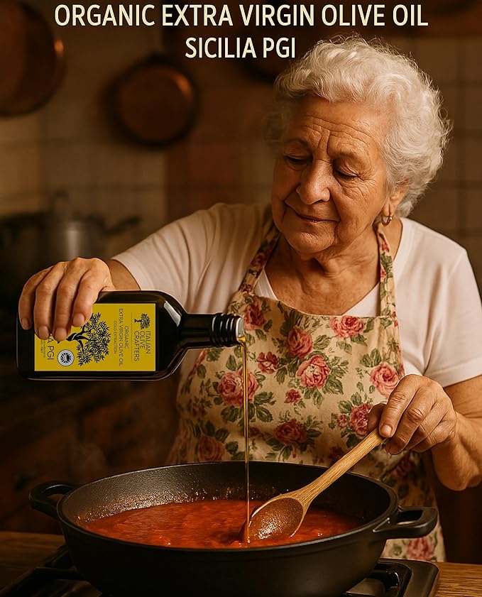 Italian Olive Crafters, Polyphenol Rich Organic Extra Virgin Olive Oil, 16.9 fl oz - Organic Olive