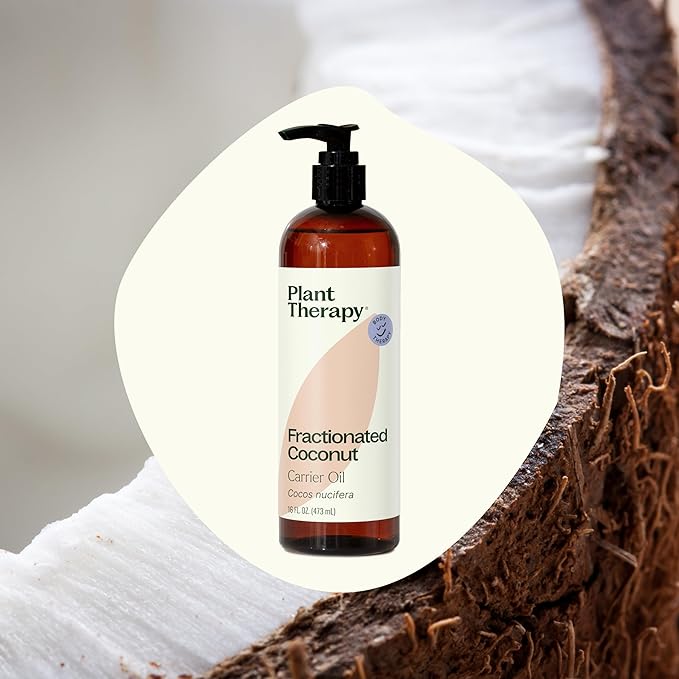 Plant Therapy Fractionated Coconut Oil for Skin, Hair, Body, Face, Diluted Essential Oils, 100%