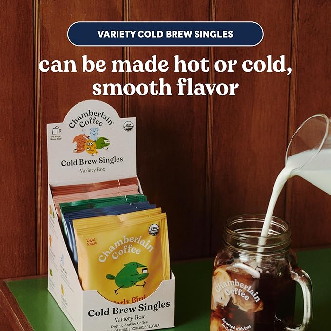 Chamberlain Coffee Variety Box Single Serve Bags - Includes 5 Blends, Original Family, Early Bird