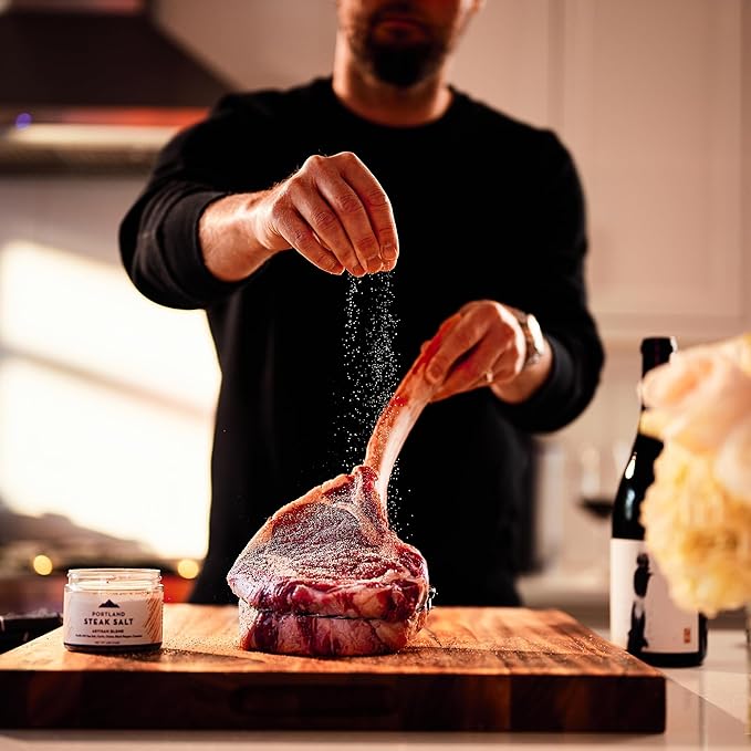 Portland Salt Co. Steak Salt & Spice Blend ??SPG Seasoning - Savory Mix of Sea Salt, Pepper &