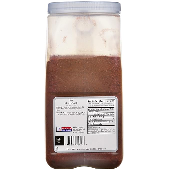 McCormick Culinary Dark Chili Powder, 5.5 lb - One 5.5 Pound Container of Bulk Dark Chili Powder