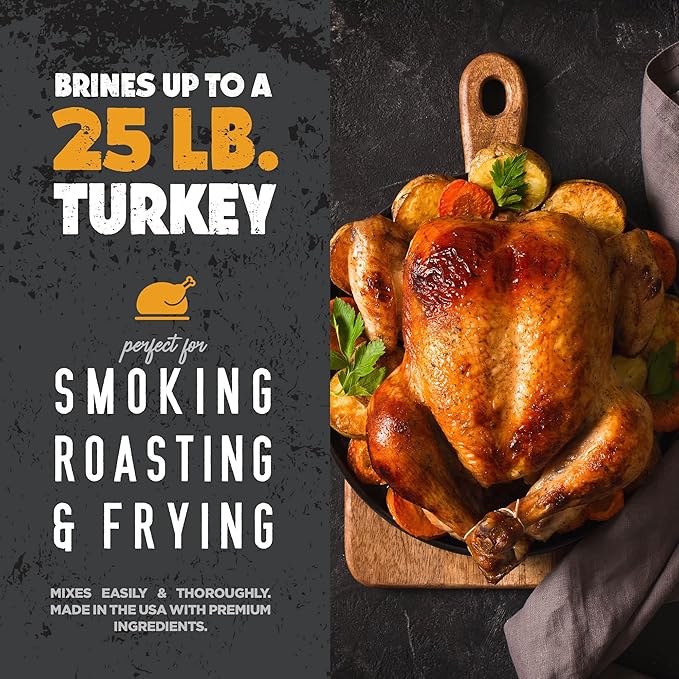 Grillaholics Chipotle Honey Bourbon Turkey Brine Kit – 16 oz Bag for Smoking, Roasting, Grilling &