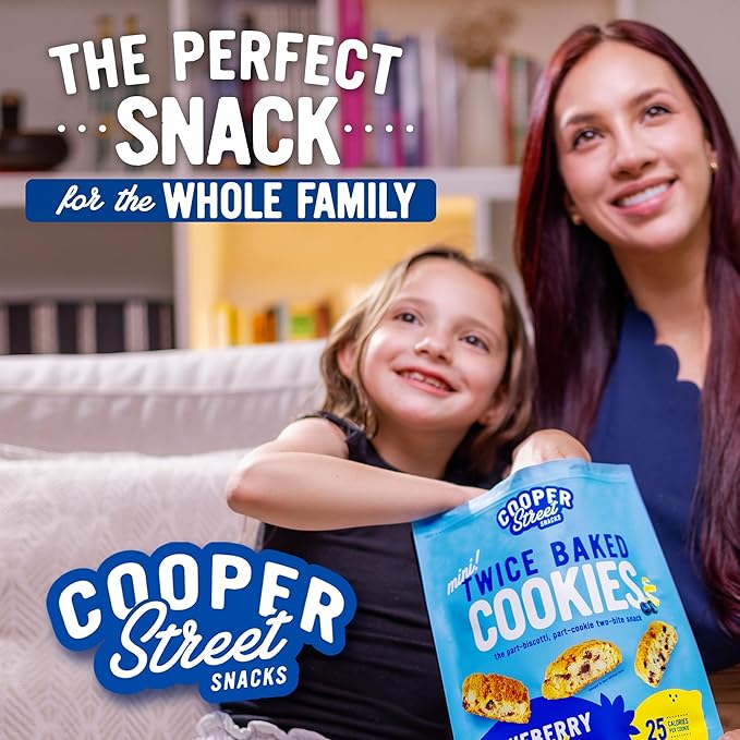 Cooper Street Twice-Baked Blueberry Lemon Biscotti Cookies (16 oz Pack of 4) ??Over 50 Biscotti per