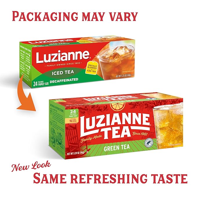 Luzianne Green Tea Bags, Family Size, 24ct Box (Pack of 1)