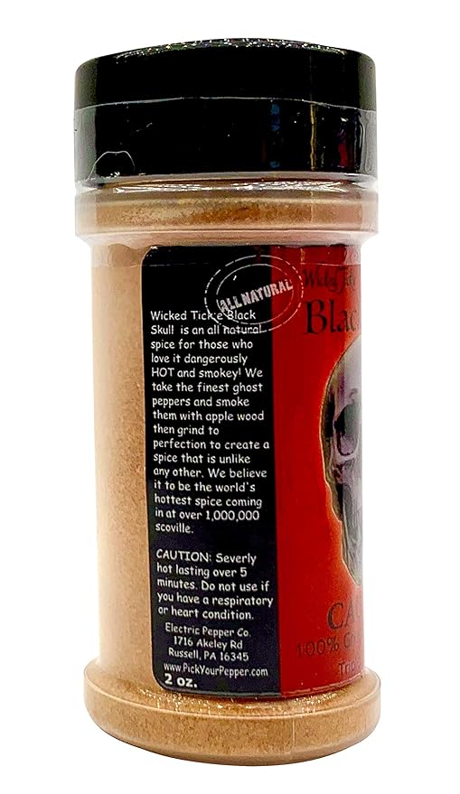 Wicked Tickle Black Skull Smoked Ghost Pepper Powder