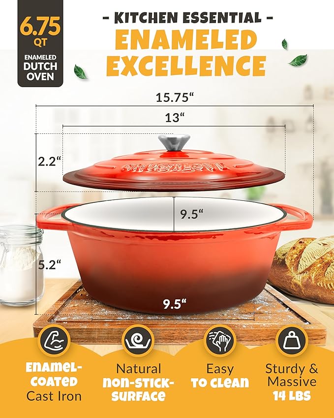 Dutch Oven for Bread Baking - incl. Sourdough Bread-Baking Supplies like Banneton Bread-Proofing