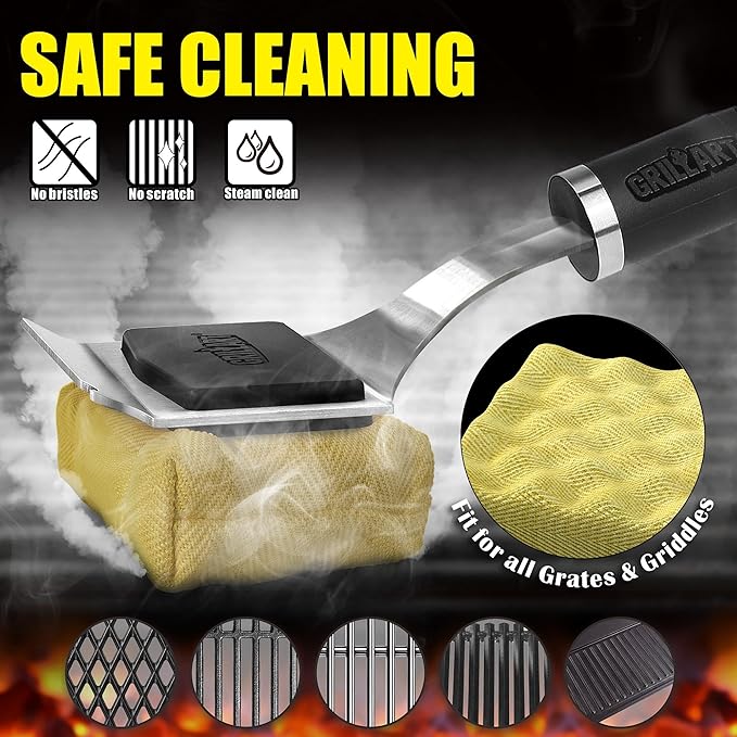 GRILLART Grill Brush for Outdoor Grill Bristle Free - Reinforced Grill Cleaner Scraper BBQ Brush