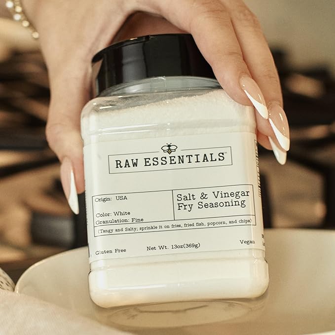 Raw Essentials Salt and Vinegar Fry Seasoning, Gourmet Fries Seasoning - Great on Fries, Fried