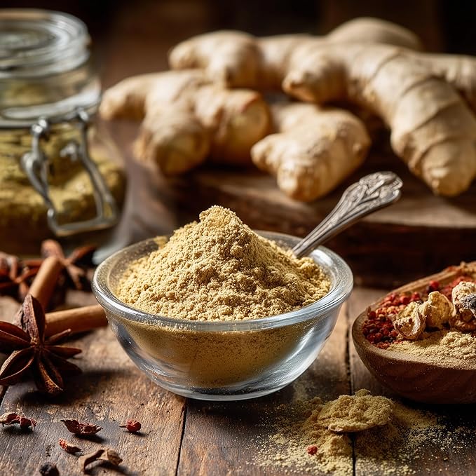 SavorSatch Ground Ginger Powder ??8oz Resealable Pouch | Kosher Certified, Non-GMO | Bold Flavor