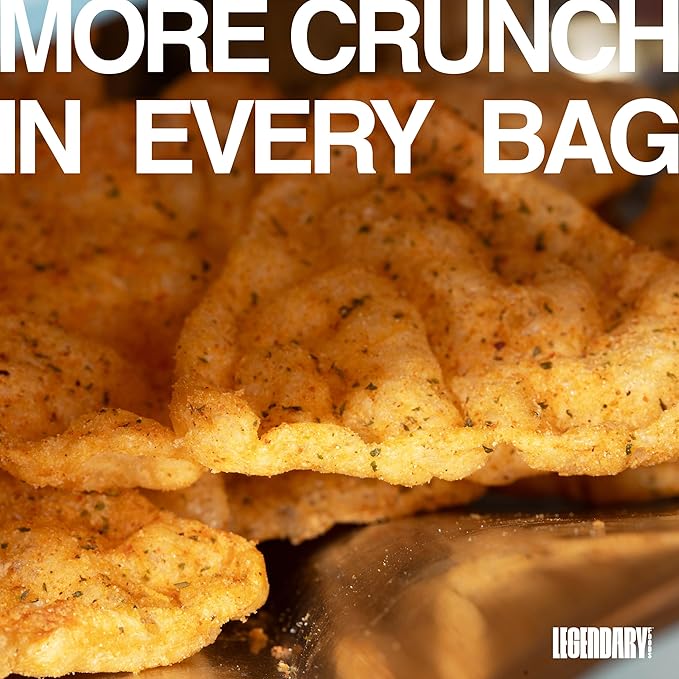 Legendary Foods Zesty Ranch Protein Chips – Popped Tortilla Style – 22g High Protein, 4g Net Carbs
