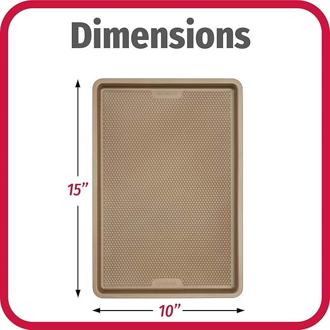 GoodCook BestBake Nonstick 10" x 15" Textured Carbon Steel Cookie Sheet, Medium Baking Tray