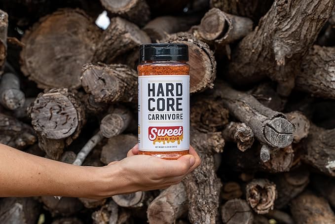 Hardcore Carnivore Sweet BBQ Seasoning (12.25 oz Shaker) Texas-Made Bold, Sweet BBQ Rub for