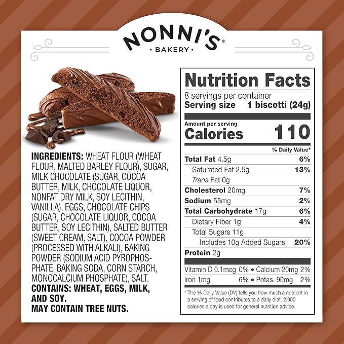 Nonni's Triple Chocolate Biscotti Italian Cookies - 3 Boxes Triple Chocolate Italian Biscotti