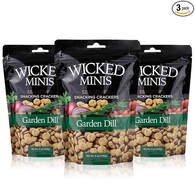 Wicked Minis Soup & Oyster Crackers - Saltine & Salted Flavored Mini Puffed Soup, Savory Snacking