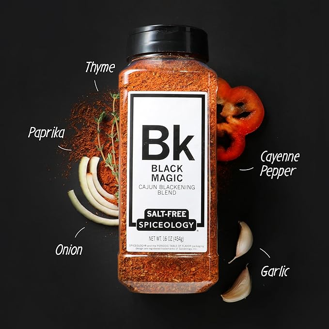Spiceology – Black Magic Salt-Free Cajun Blackening Seasoning – Bold & Savory Blackened Seasoning