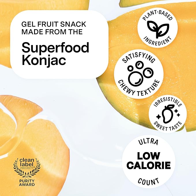 Dally Mango Drinkable Konjac Jelly (10 Pouches) ??10-Calorie, Zero Sugar Korean Fruit Snack