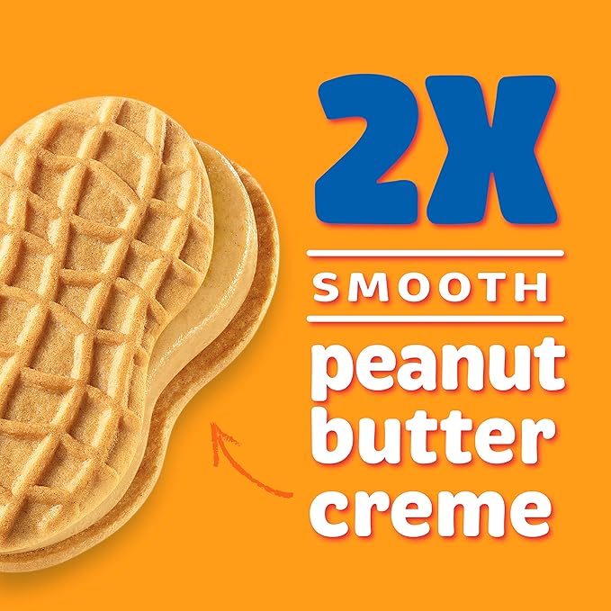 Nutter Butter Double Nutty Peanut Butter Sandwich Cookies, Family Size, 12-15.27 oz Packs