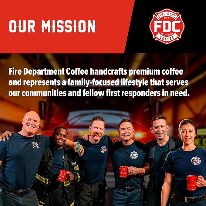 Fire Department Coffee - Vanilla Bourbon Coffee K Cups - Gives Back to Firefighters - Premium