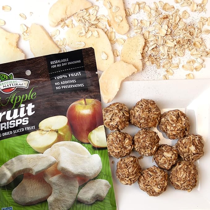Brothers All Natural Freeze Dried Fruit Crisps, Fuji Apple, 1 Oz (Pack of 8), Made with 100% Fruit